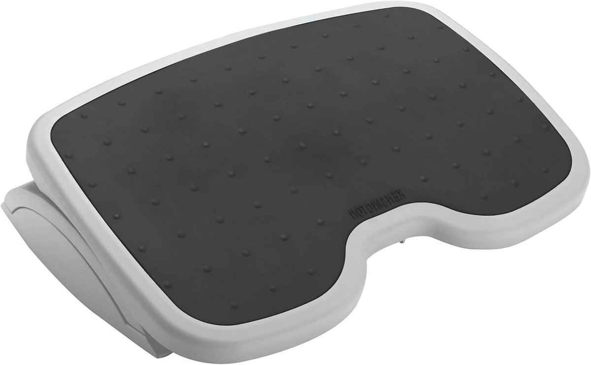 Ergonomische Voetensteun - Verstelbare Voetenbank - Ondersteuning Zithouding - Verstelbare Kantelhoek - 45x35 cm - Grijs Zwart