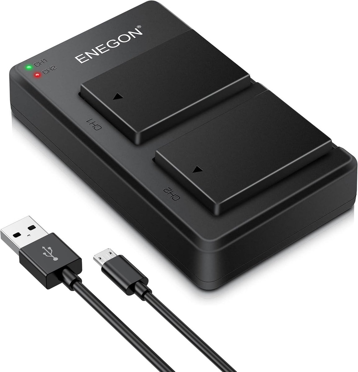 2-teiliger Kamera-Akku LP-E17 met Dual Micro USB Charger voor Canon camera's zoals Rebel SL2, T6i, T6s, T7i en meer, ideaal voor langdurig gebruik en snelle oplading