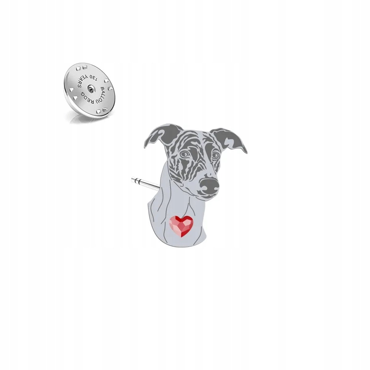Zilveren Broche Hongaarse Windhond 925 - Uniek Cadeau met Gratis Gravure