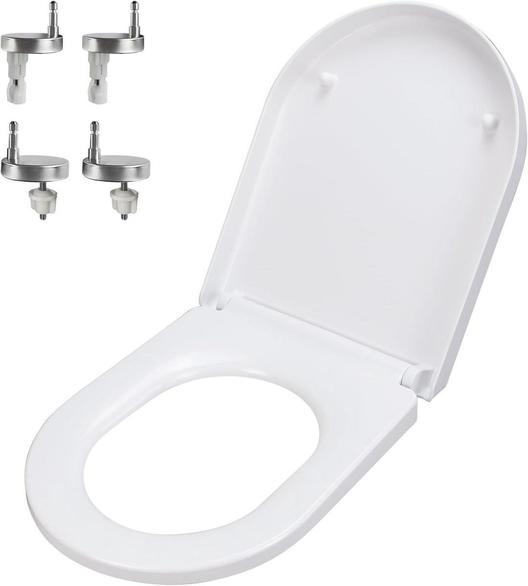 D-Shape Toiletbril met Soft-Close Mechanisme, Snelle Ontgrendeling en Eenvoudige Montage en Reiniging
