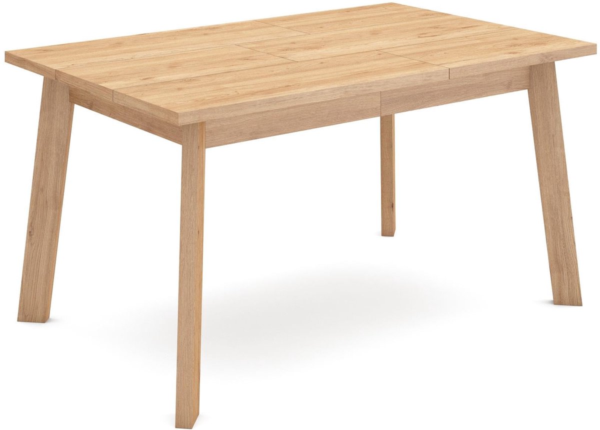 Skraut Home - Eettafel - vaste tafel voor keuken en woonkamer - 140 - voor 6 personen - houten poten - moderne stijl - ShopVlot
