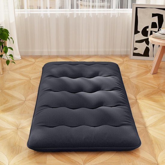 Draagbaar Matras - Japanse Futon - Comfortabel Slapen - Inclusief Draagtas - 90 x 200 cm - Zwart van Draagbaar — afbeelding 3