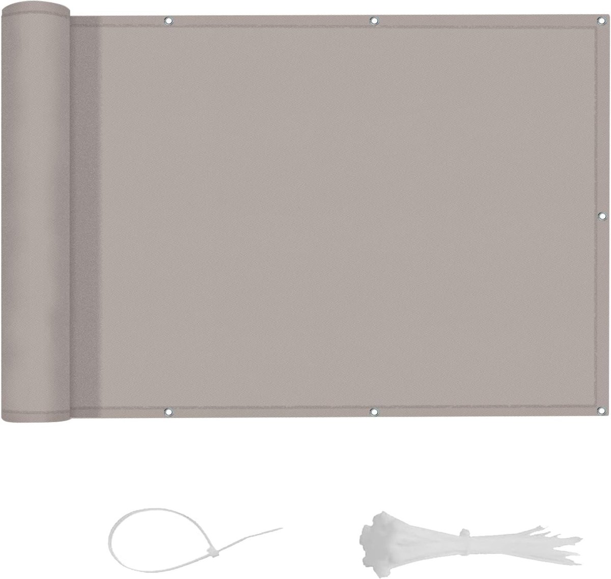 Privacy Scherm voor Balkon 1.2x5m - Waterdichte Balkonafscheiding, UV Bescherming, Beschermende Schermen voor Tuin en Appartementen, Bruin