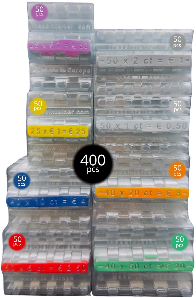 Elzusha - AF® 400 Blisterverpakkingen voor Munten - Mix voor Valutabeheer