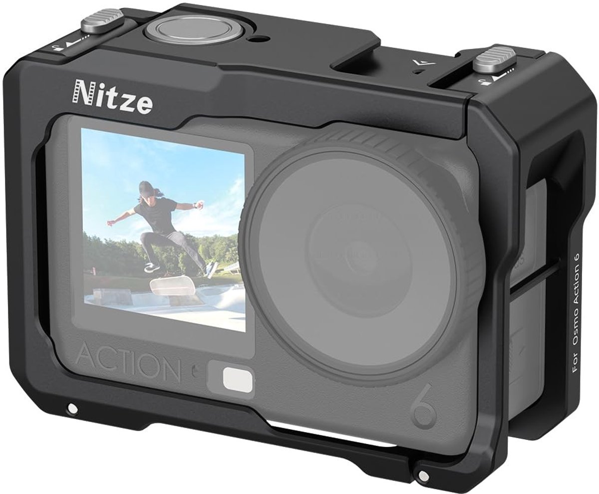 Elzusha - Cage voor Action Camera met Koudschuh en Magnetische Snelsluiting