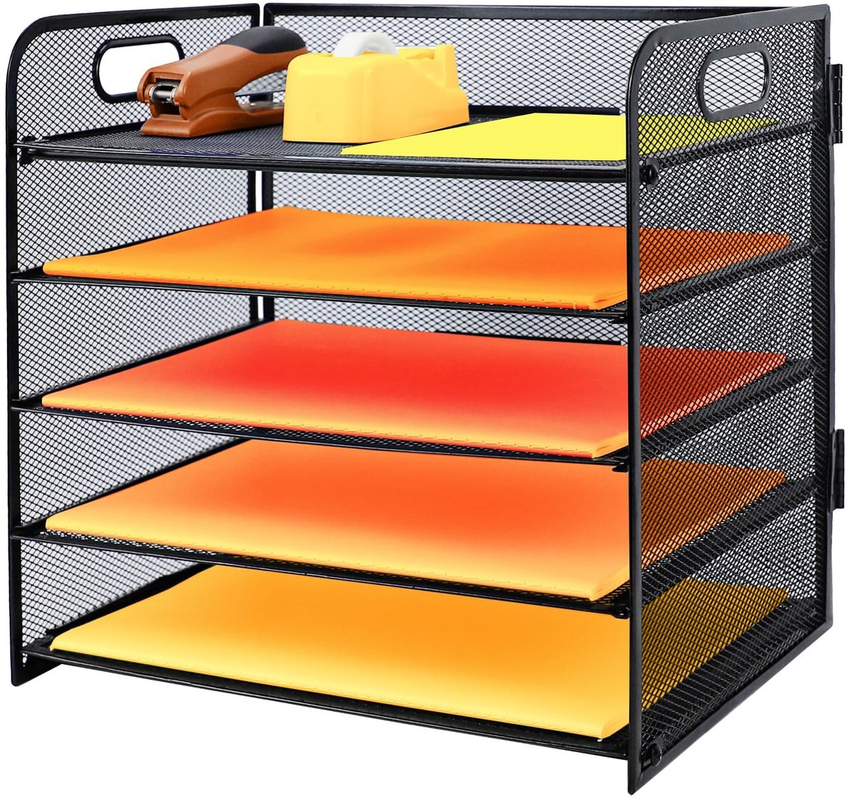 Elzusha - Desk File Organizer - Grijs - 6 Laags