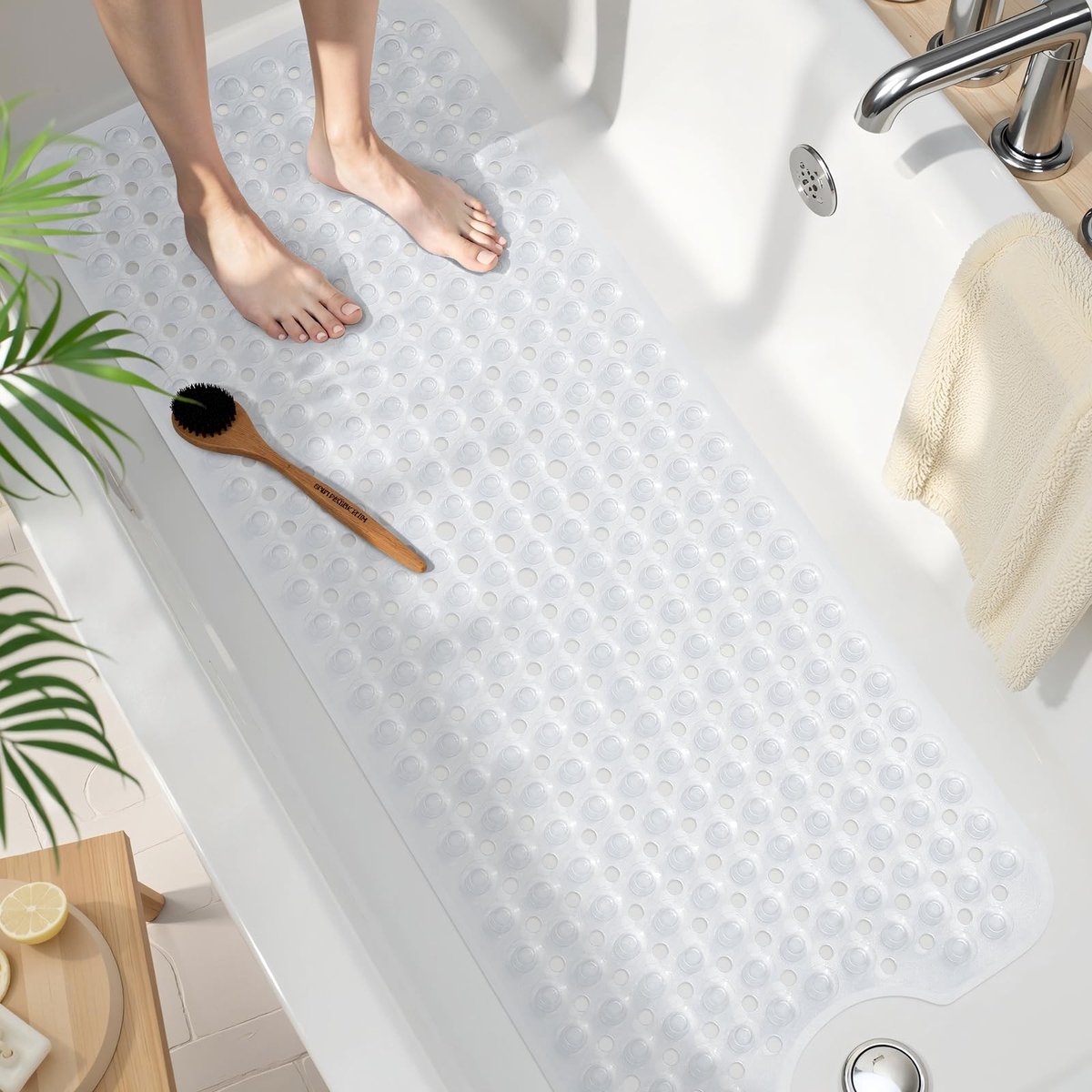 Elzusha - Antislip Badmat 100 x 40 cm, Sneldrogend en Machinewasbaar