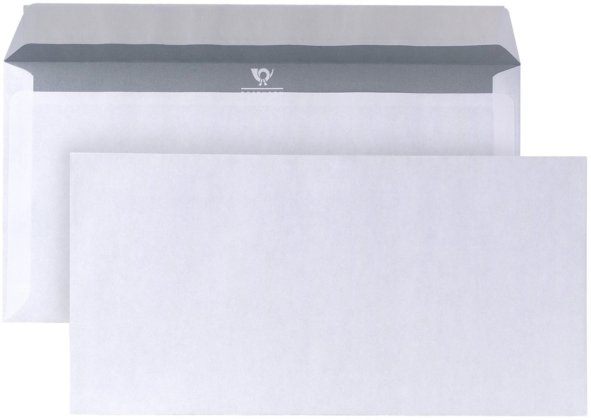 Elzusha - DIN Lange Zelfklevende Enveloppen 110 x 220 mm (1000 stuks)