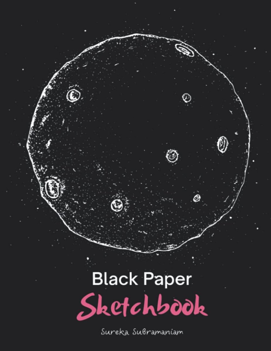 Black Paper Sketchbook: White Ink and Gel Pens Compatible, 120 Pages, 8.5 x 11 Inches, Cosmos Cover - ShopVlot