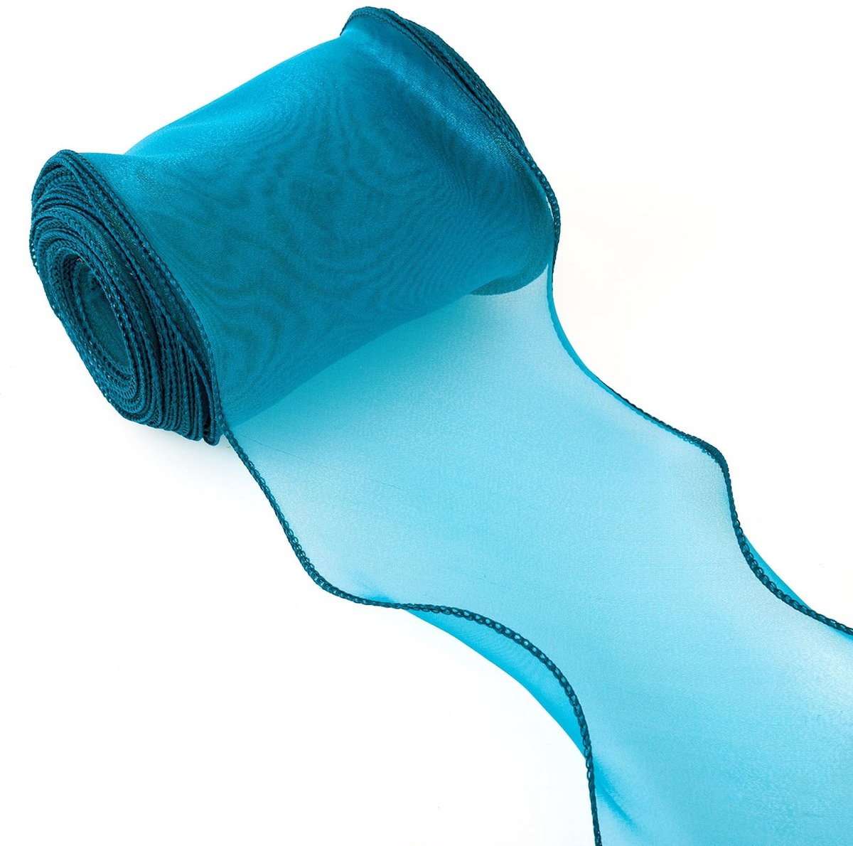 Elzusha - 12 Meter Donker Turquoise Organza Ribbons voor Cadeauverpakking