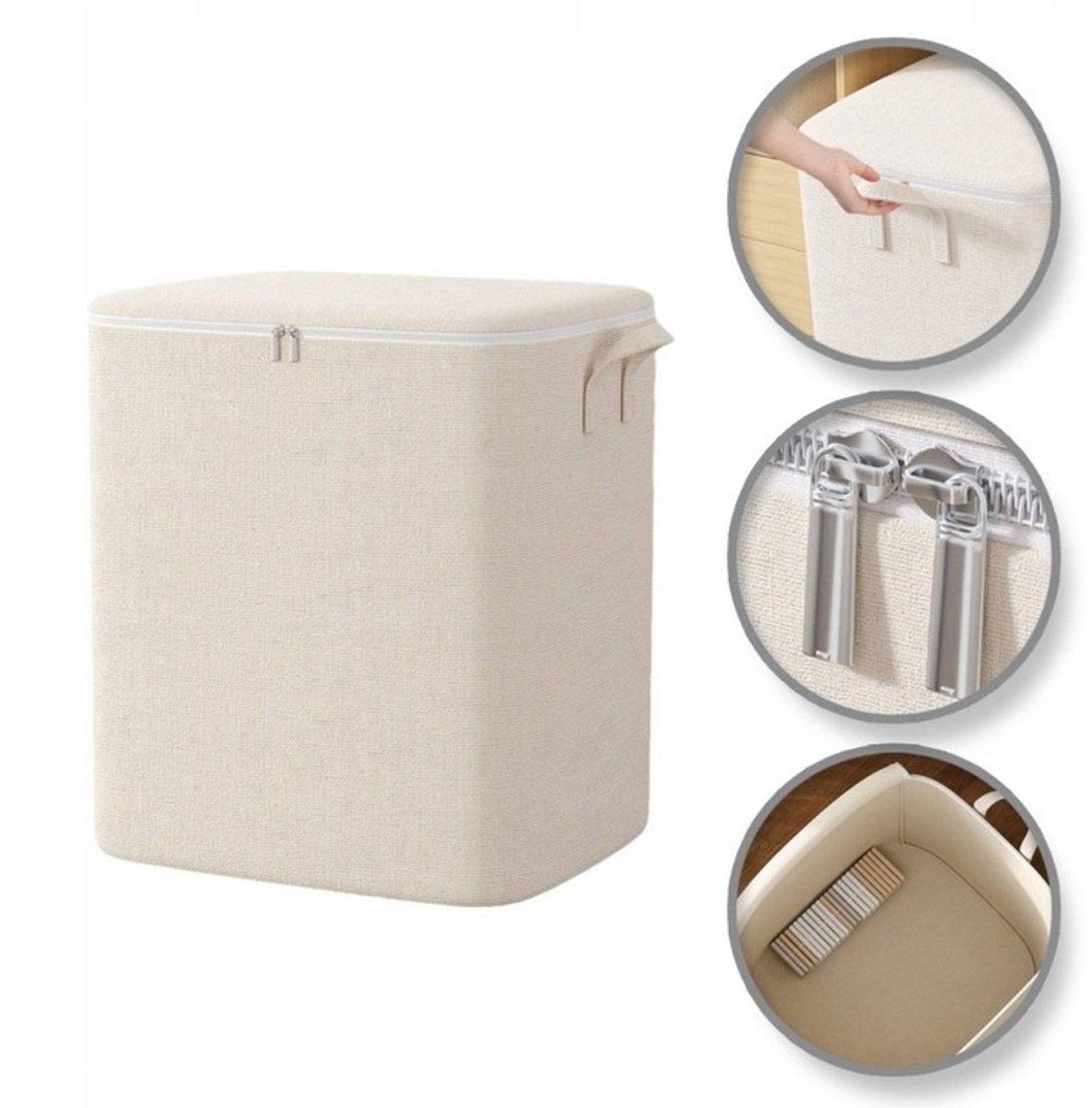 XXL Opbergtas 150L voor Beddengoed, Kleding & Dekens - Beige