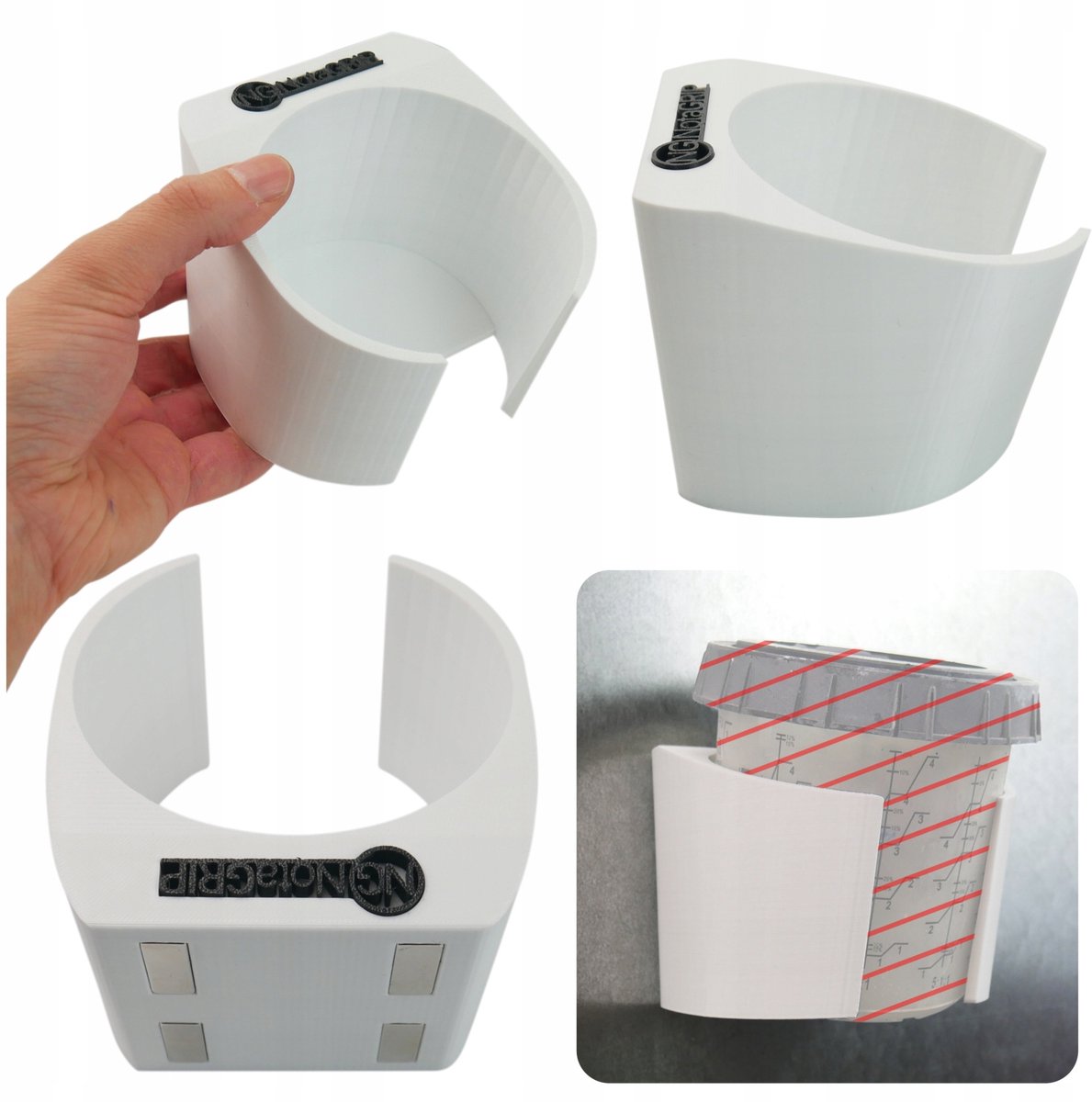 Magnetische bekerhouder voor lakbekers, wandmontage