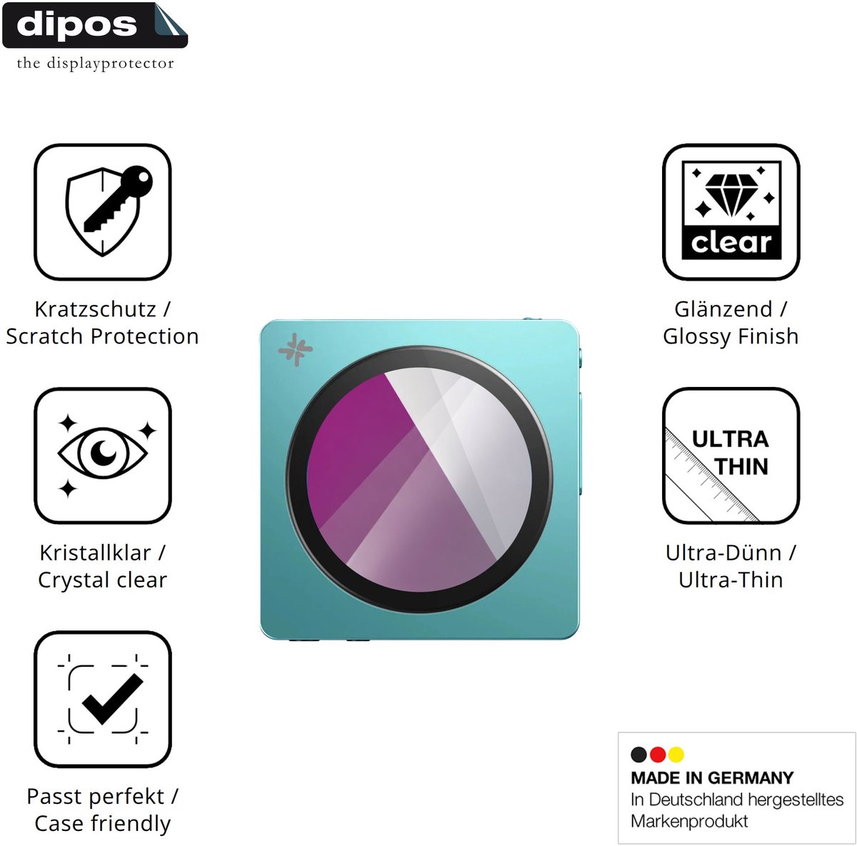 dipos – 4x Beschermfolie geschikt voor FiiO SnowSky Disc | Krasbestendige & heldere Screenprotector Ultra-Thin