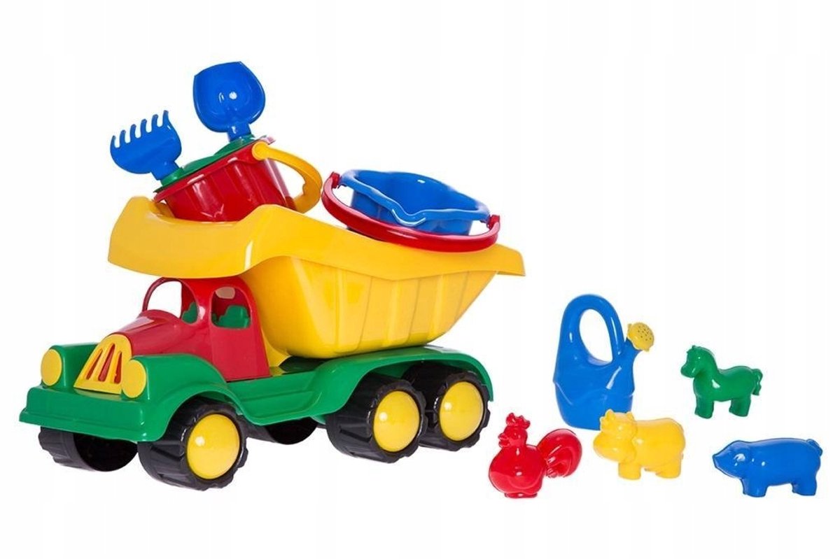 Grote Kiepwagen met 2 Emmer Set - Speelgoed voor Buiten