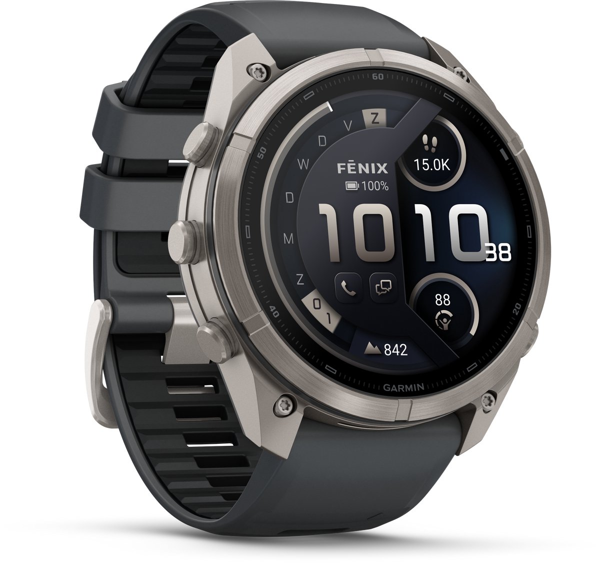 Garmin fēnix 9 Pro InReach/LTE - 51 mm - Multisport GPS-Smartwatch - 1.5" AMOLED-scherm - Titanium behuizing - Tot 31 dagen batterijduur thumbnail 2