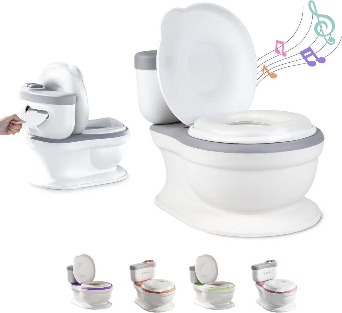 Baby Potty - Plas Pot - Zindelijkheidstraining - Met Geluid - 4.25 cm - Grijs