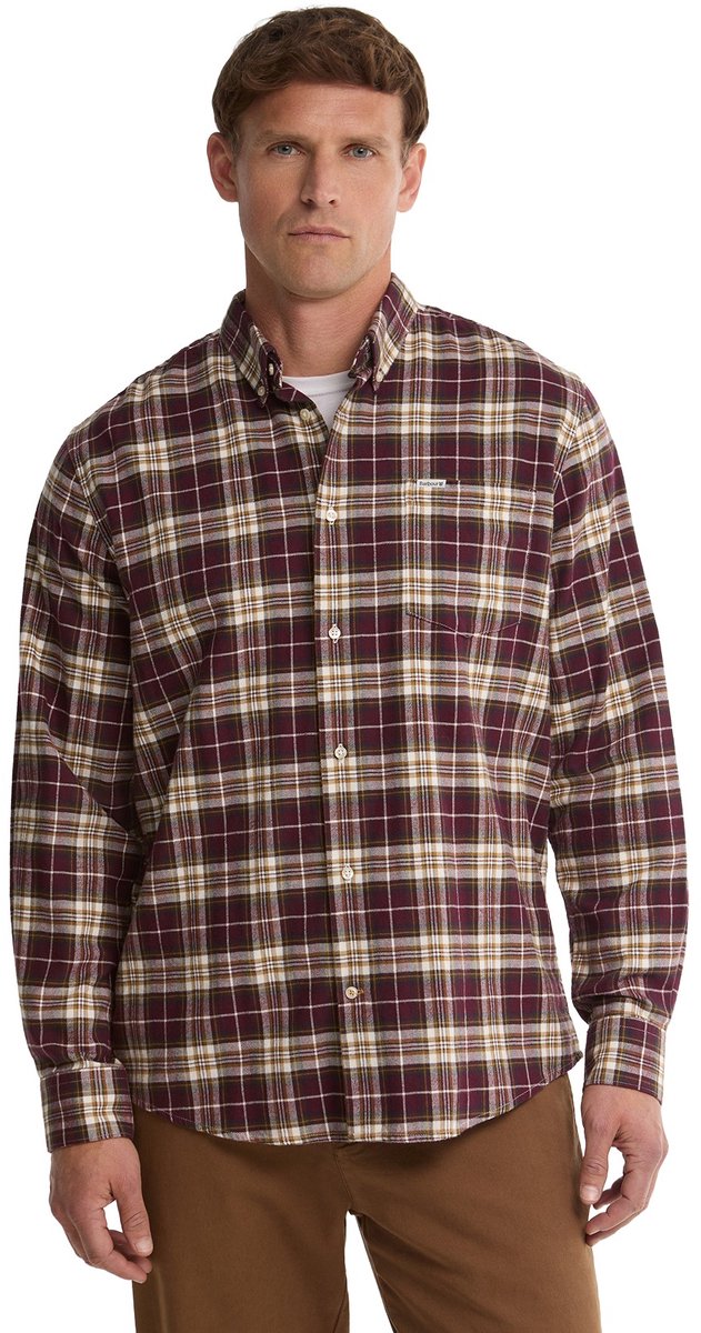 Barbour casual overhemd bordeaux