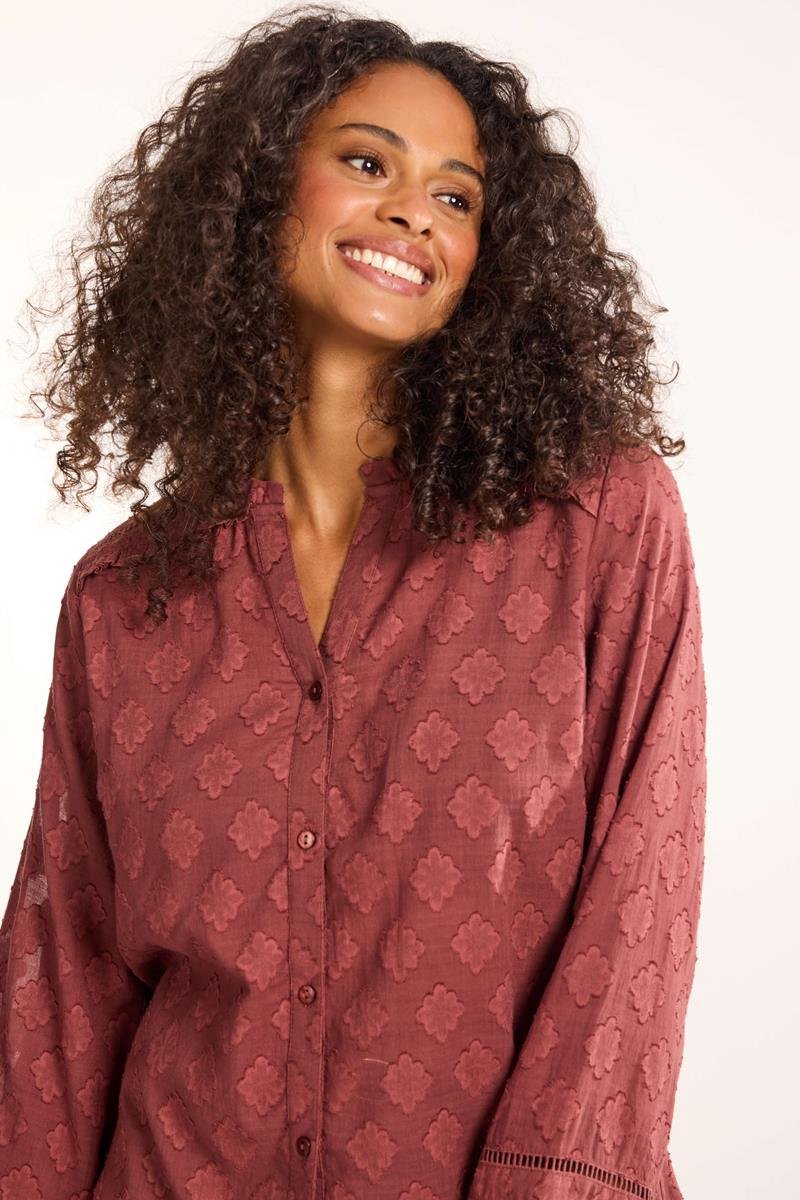 DIDI Dames Blouse Esmee Hot chocolate maat 40