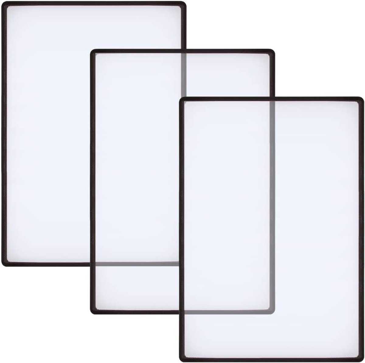Set van 3 Vergrootglazen met 3X Vergroting - Rechthoekige Leesloep voor Boeken, Kaarten en Tijdschriften, Ideaal voor Senioren