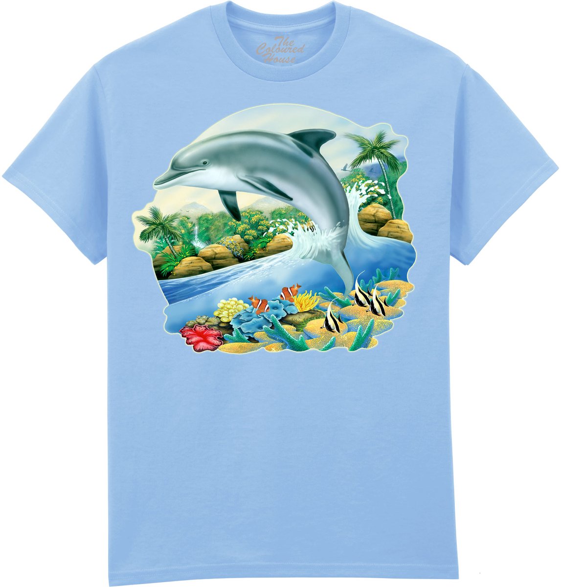 Dolfijn Dolphin Leap The Coloured House T-shirt 3XL