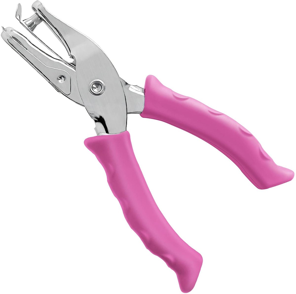 longziming - Papierpons met Zachte Grip - Gatdiameter 6 mm - Enkele Perforator met Opvangbak voor Papierrestjes - Metalen Perforator voor Braamvrije Gaten - Voor DIY, Kantoor, Thuis en School