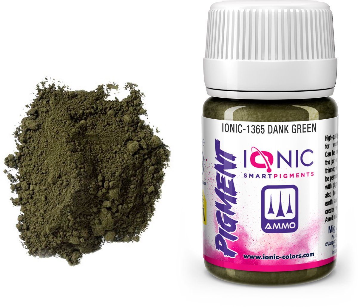 AMMO by Mig Jimenez Modelbouwdecoratie - MIG IO1365 Ionic Smart Pigments - Donkergroen - 35ml Effecten potje