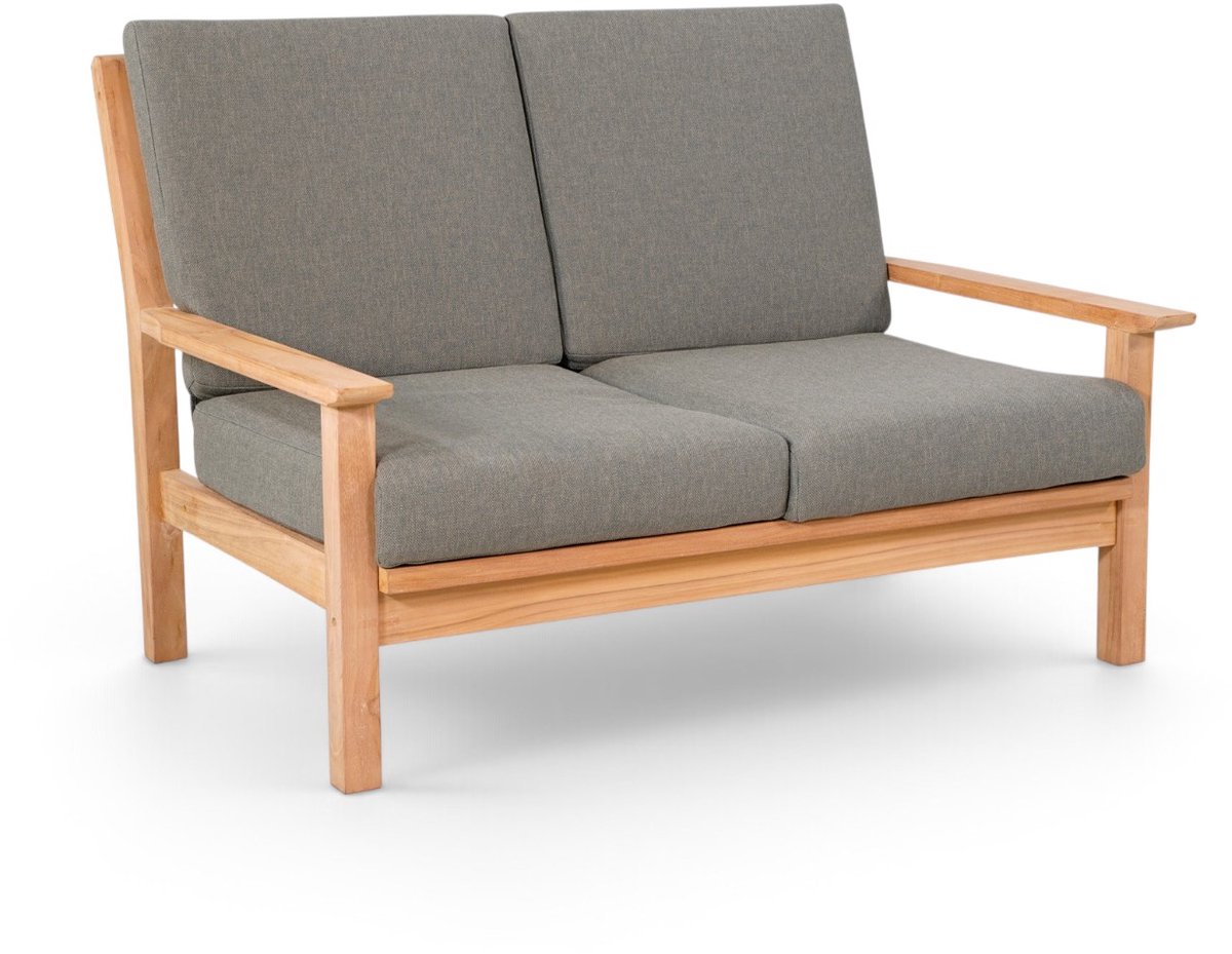 Lesli Living Loungebank Teak 124 cm incl. Kussen