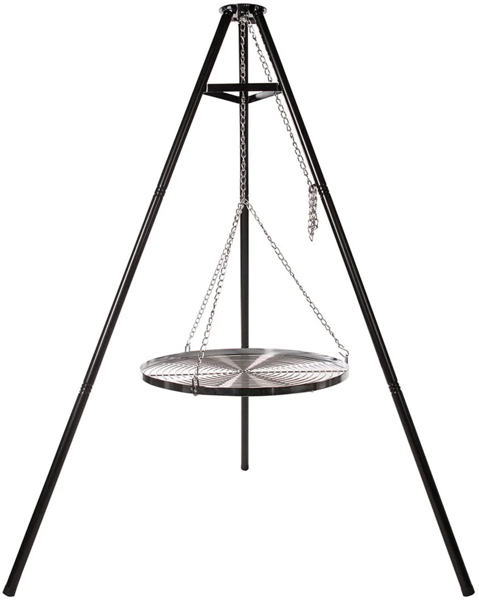Bol.com RedFire BBQ Tripod - Food&Fire - Driepoot met Rooster - Zwart - Staal - Ø65 cm aanbieding