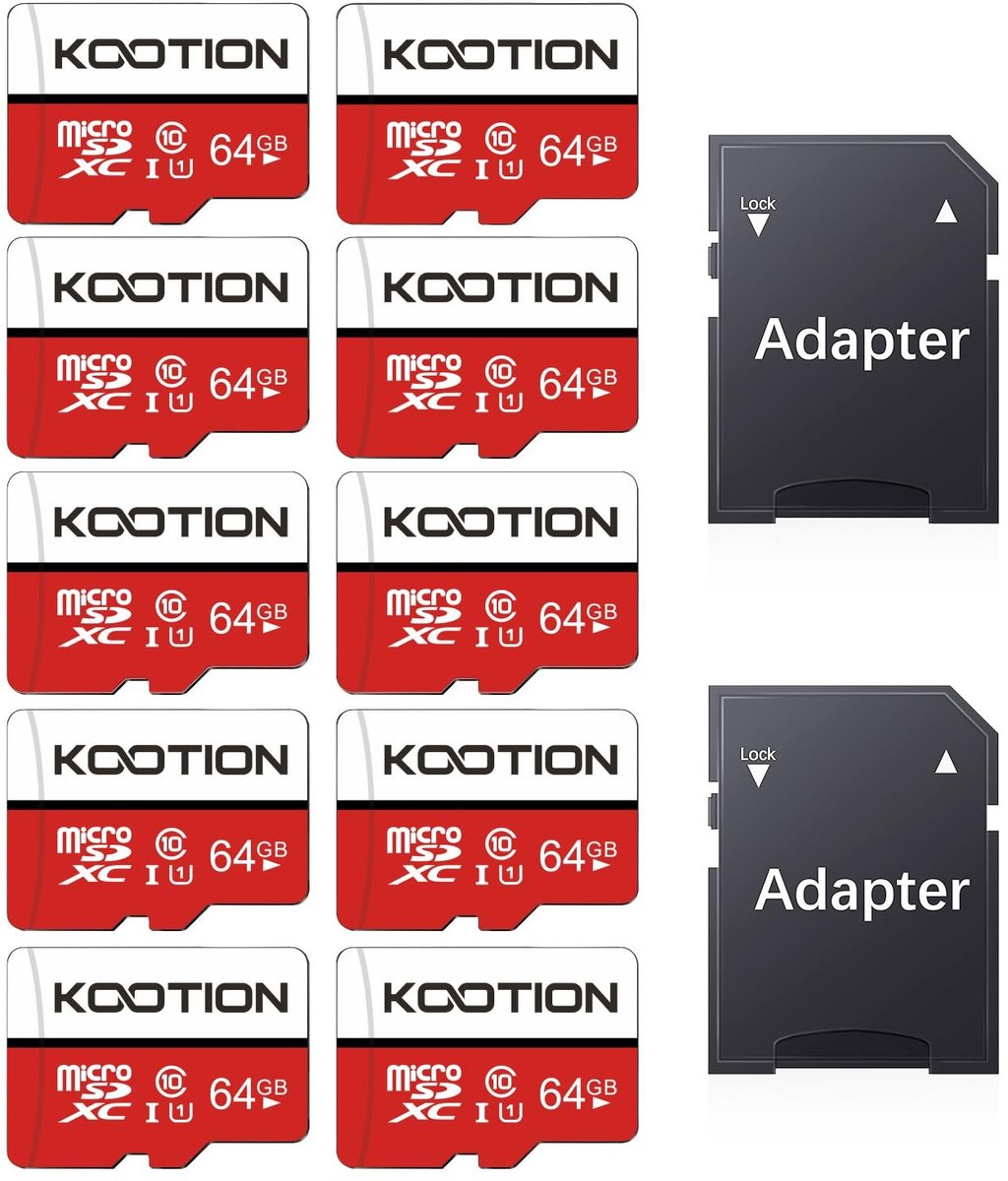 Solidchoice - 10-Pack 64GB Micro SD-kaart Klasse 10 voor diverse toepassingen