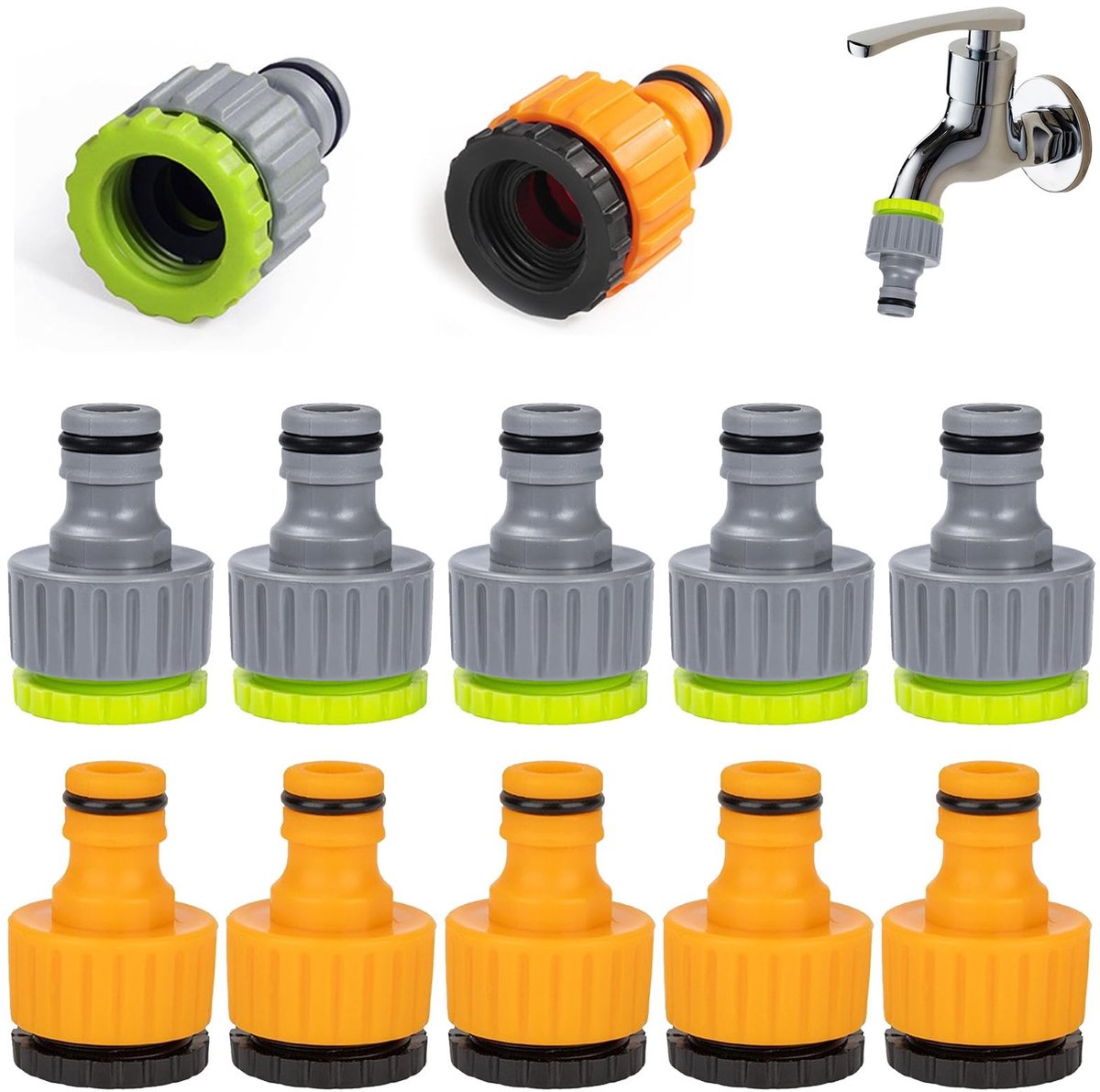 Solidchoice - Set van 12 Tuinslang Connectoren voor Irrigatie