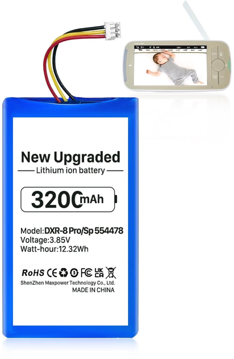 Solidchoice - 3200mAh Oplaadbare Batterij voor Babyfoon