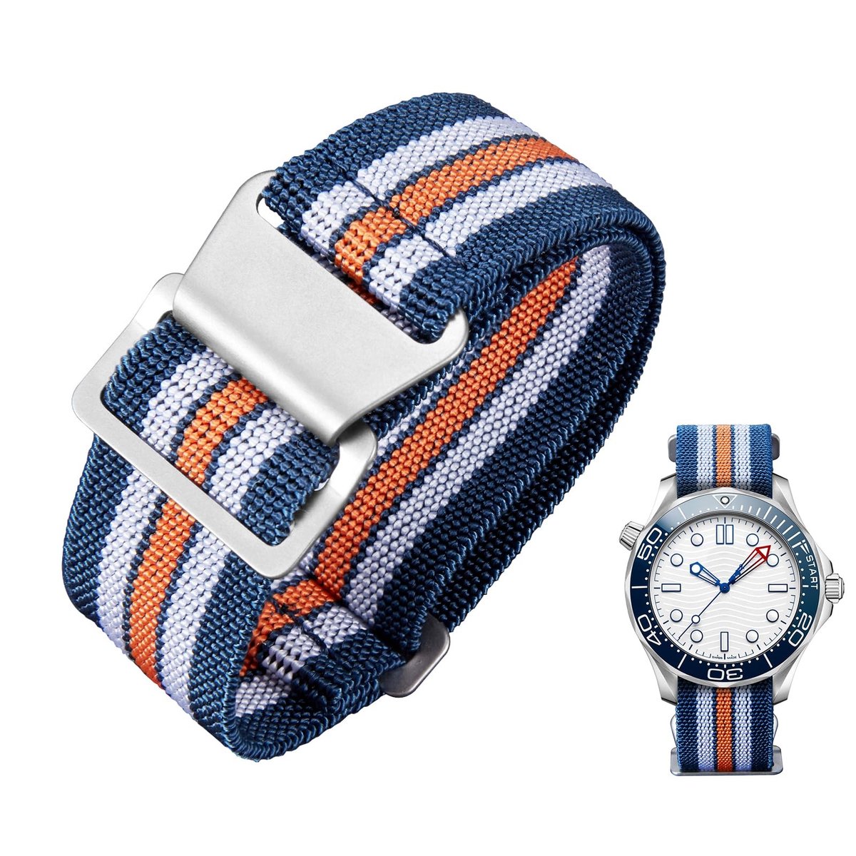Solidchoice - Elastische Nylon Horlogeband voor Comfortabele Pasvorm