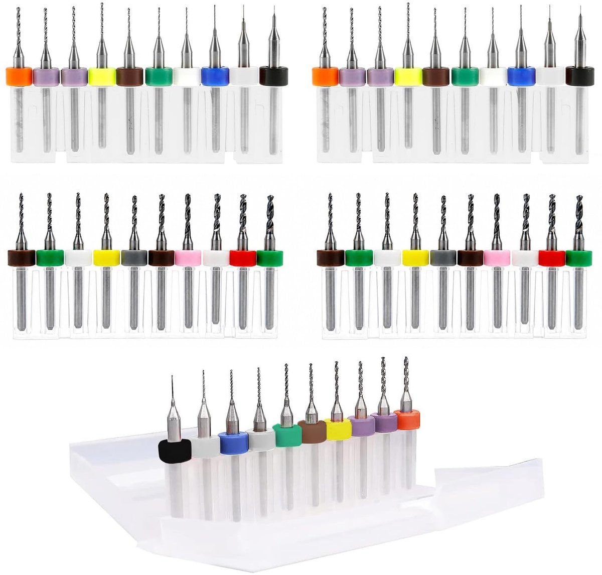 Solidchoice - 40-delige Micro Boor Set van Tungsten Carbide voor Precisiewerk