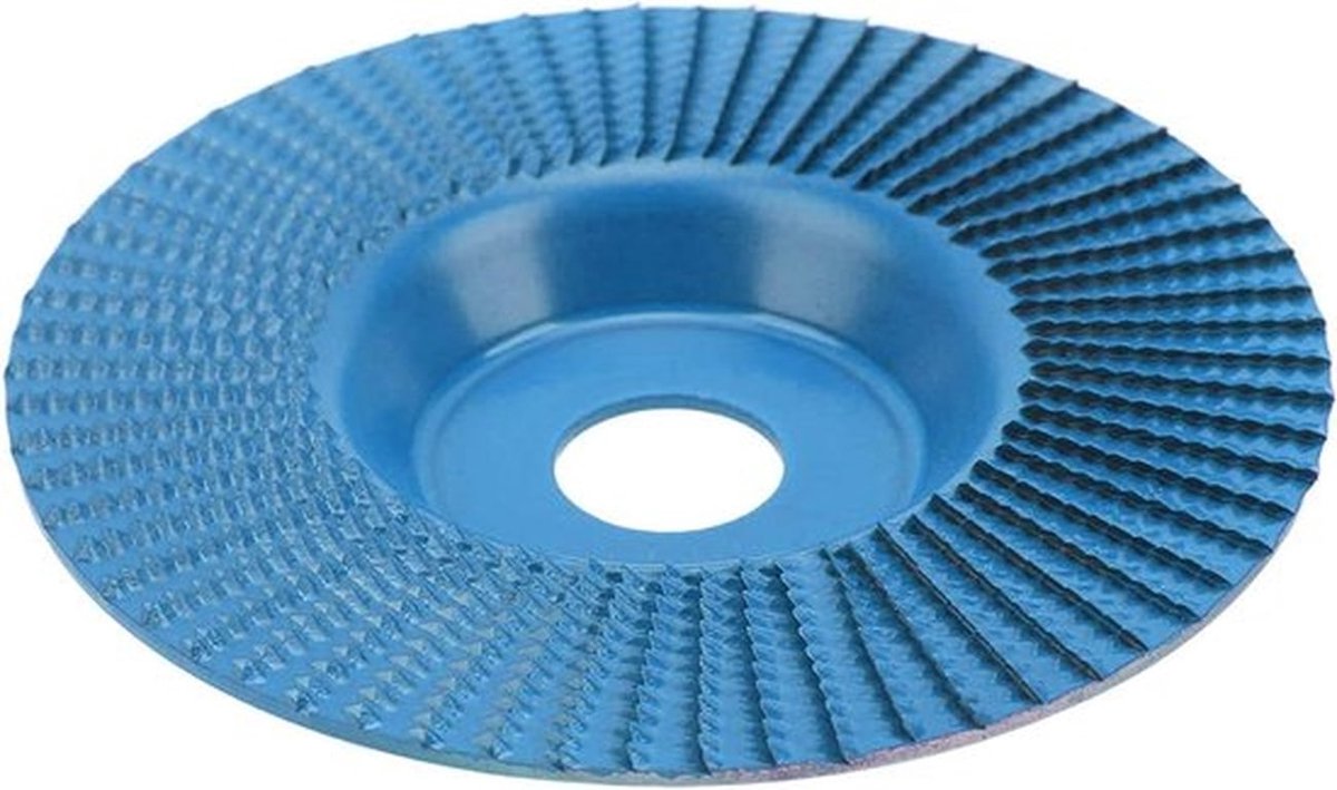 125 mm Haakse slijpschijf voor houtbewerking en metaalbewerking - Duurzaam Vormwiel met Tungsten Carbide punt - Geschikt voor houtsnijschijf - Blauw