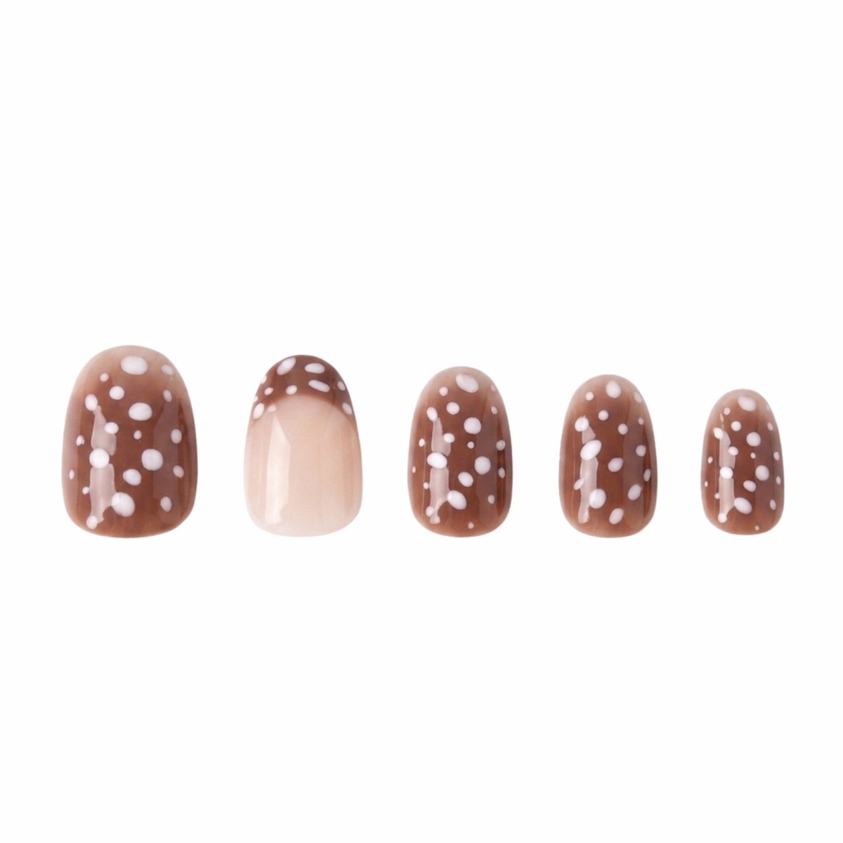 Boozyshop ® Press On Nails Bambi - Kunstnagels / Plaknagels - Bruin met Bambi Pattern - Inclusief Nagellijm - 24 Stuks