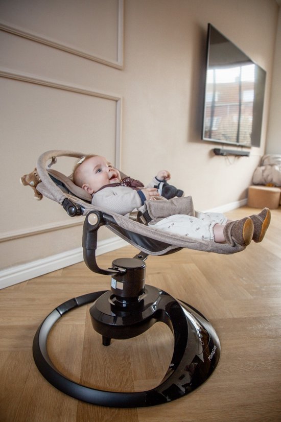 MamaLoes Nola Beige Deluxe Elektrische Babyschommel van Merkloos — afbeelding 3