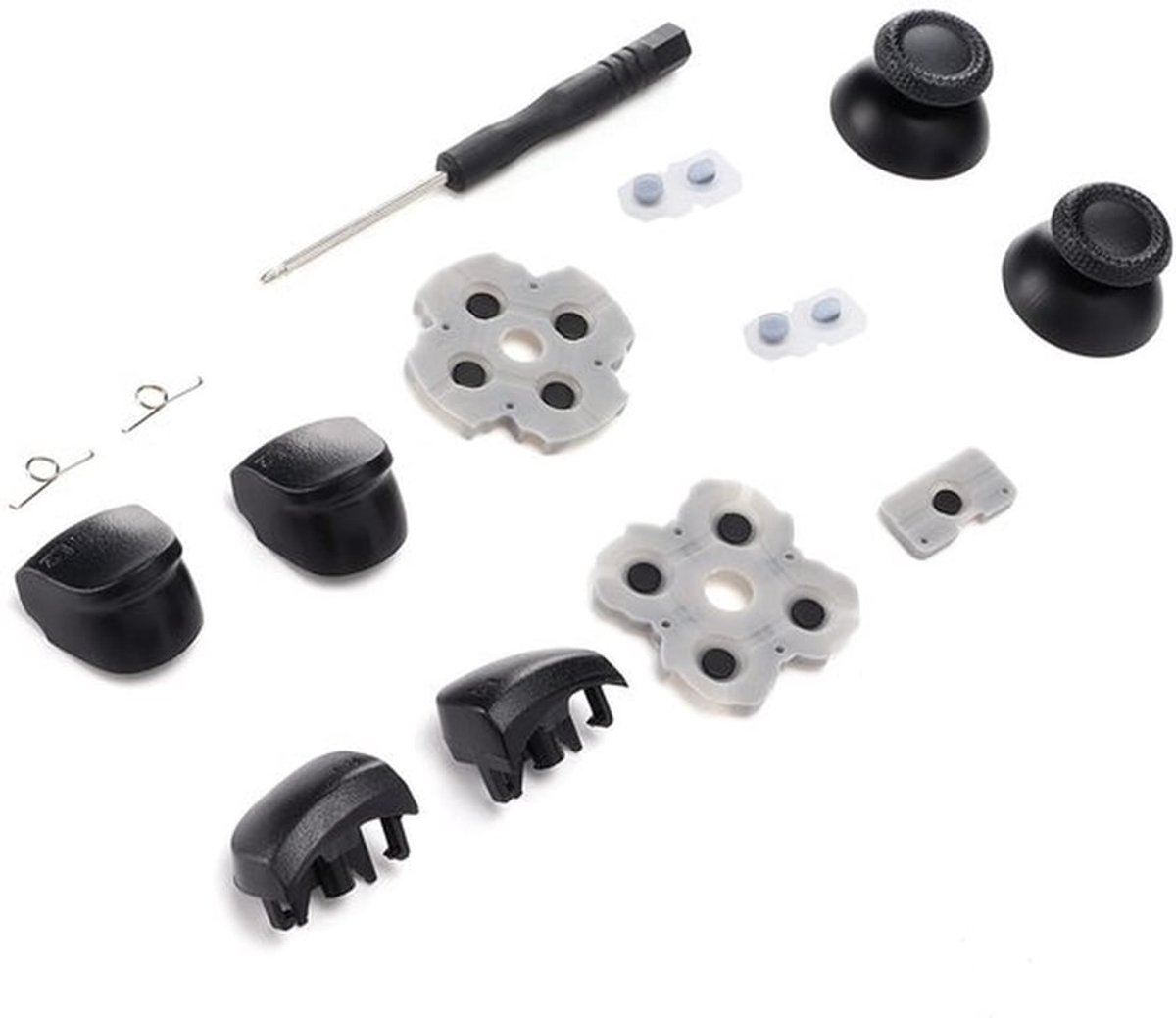 Knoppen Vervangingsset - Controller Accessoires - Geleidende Rubber Pad - 3D Plastic - Handvat - Geschikt voor Controller - Controllerknoppen