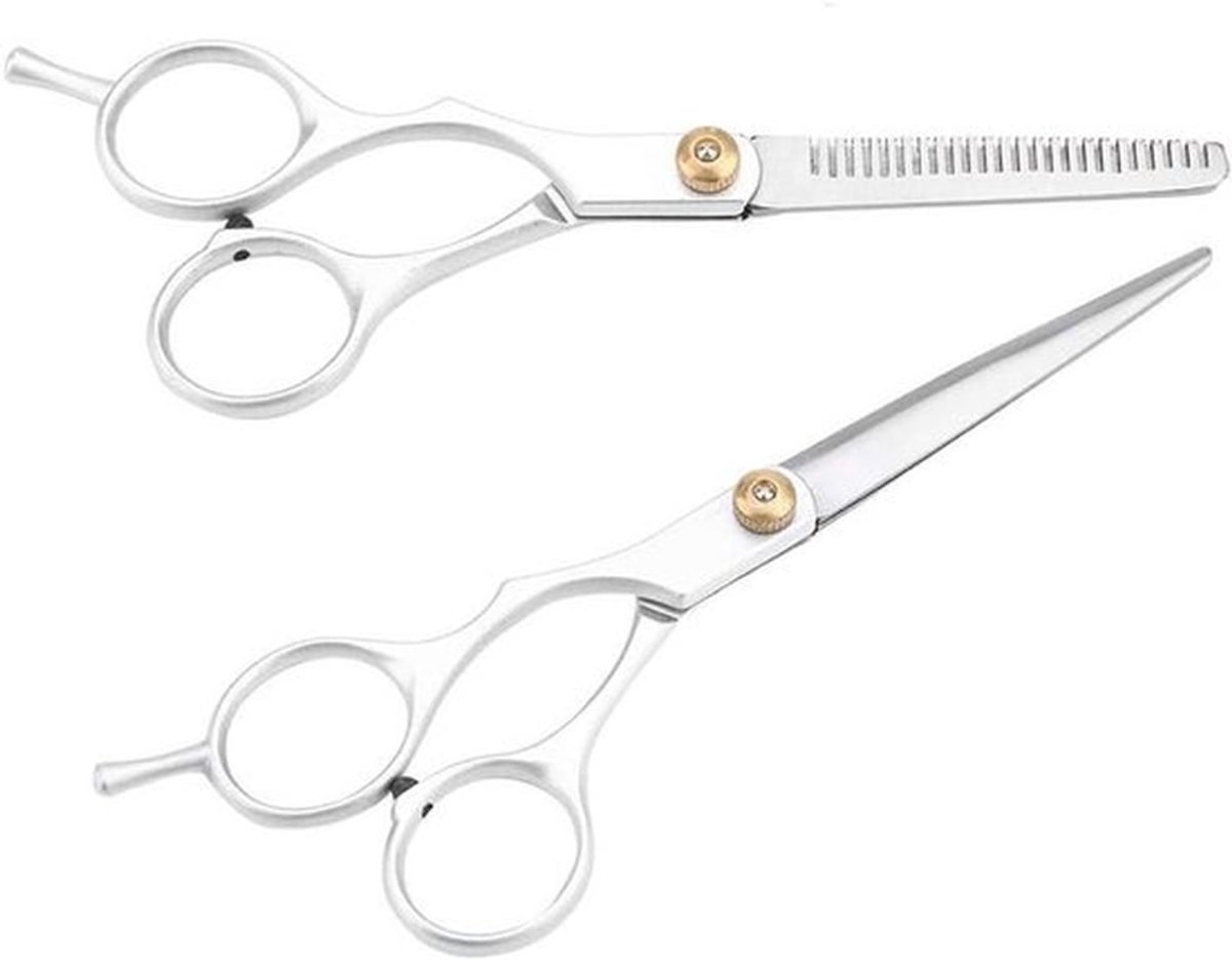 Haar Knippen Schaar - Salon Kapper - Tandenschaar - Dunner Gereedschap - Set - Professioneel - Geschikt voor Alle Haartypes - 3-Delig Haarsnijset.