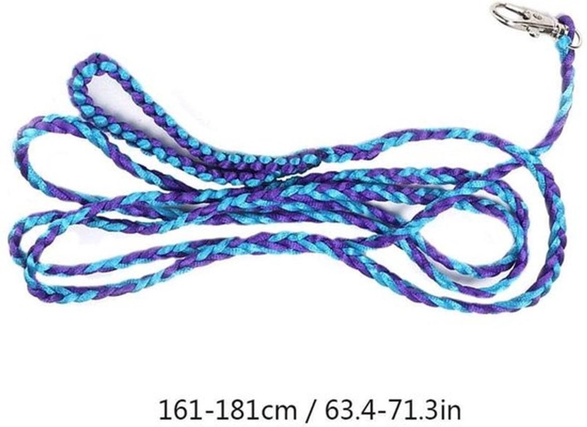 Harnas voor Kleine Dieren - Hamster/Eekhoorn Harnas - Nylon - Huisdierentuig met Bel - Totale Lengte 161-181 cm - Kraag Inbegrepen