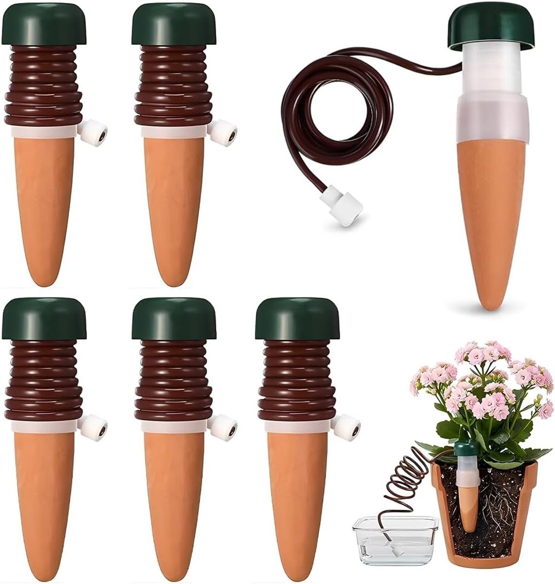 Waterdispenser voor Kamerplanten - Wit - Zelfbewaterend Systeem - Voor Binnen en Buiten