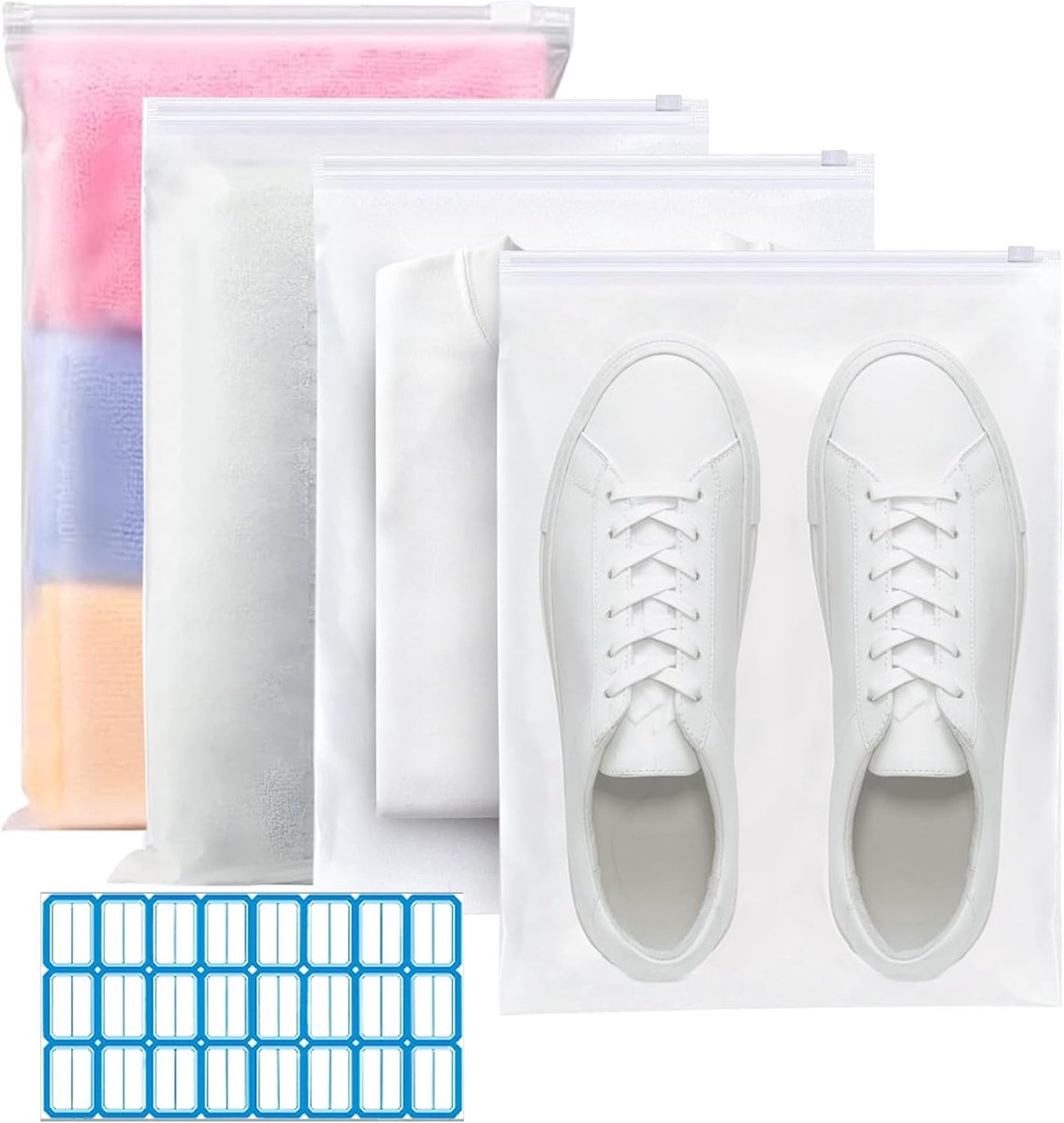 Zakken met Ritssluiting - Transparant - 40 x 30 cm - Set van 30 Stuks - Voor Kleding en Opberging