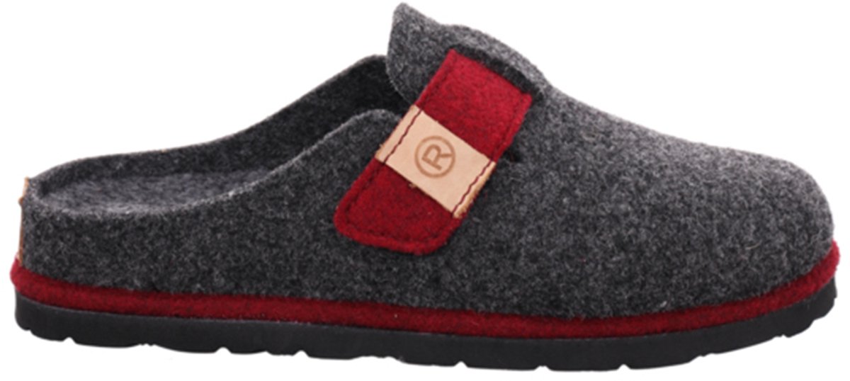Rohde Dames Meran Clog Vilt Pantoffels Graphite