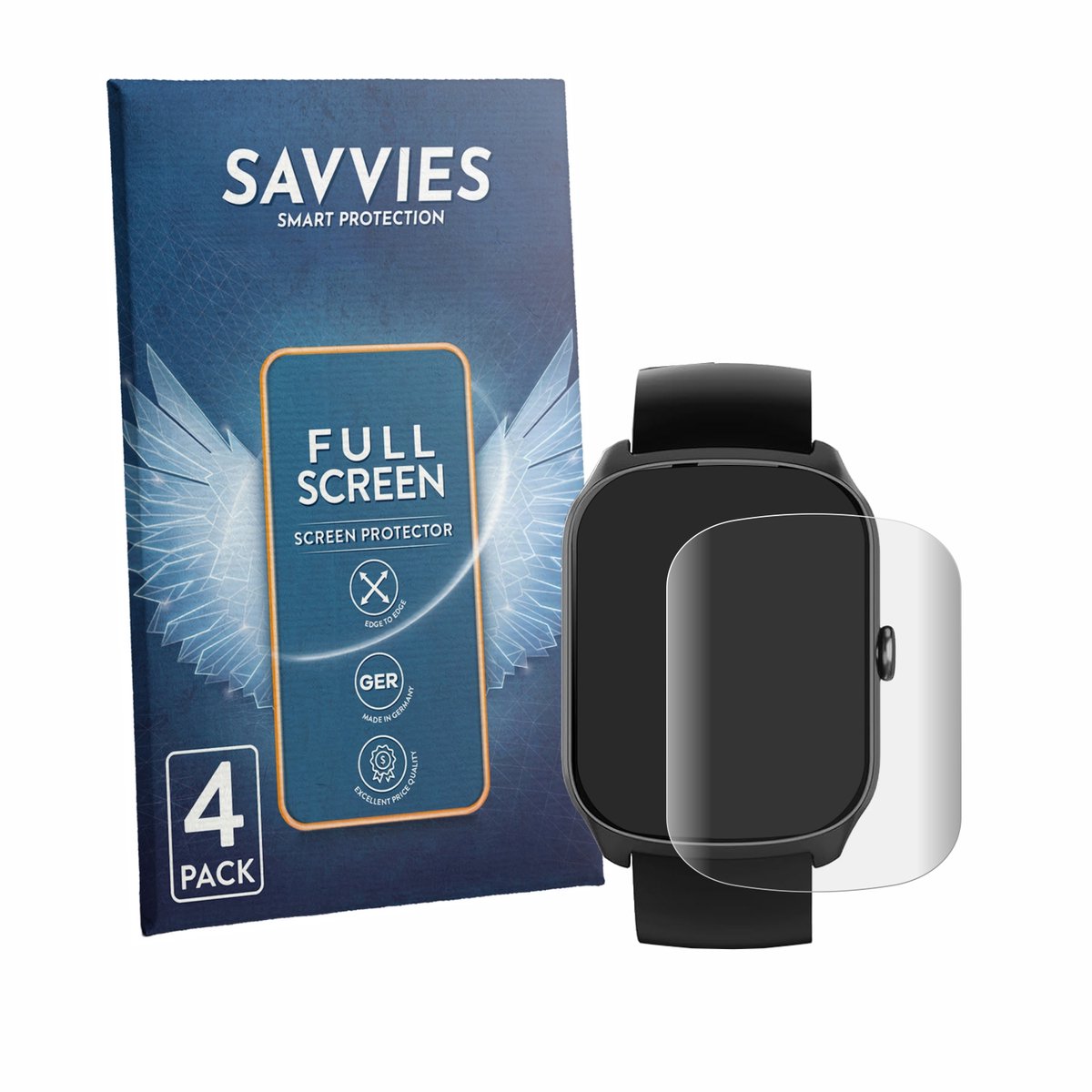 Savvies - Screenprotector voor Csasan S68 1.95" - Folie Beschermfolie transparant volledig dekking 4 Stuks