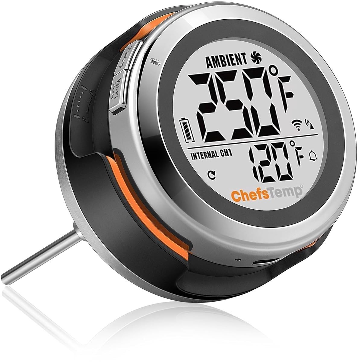 Plancha barbecue - Slimme Grill Thermometer - 4,1 mm Diameter - Draadloos Met Platina Sensor - Voor Big Green Egg en Primo XL Oval