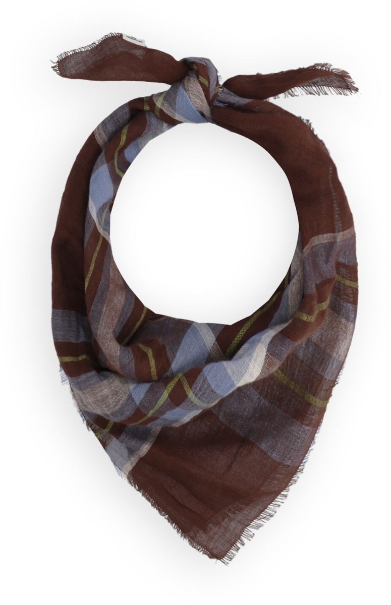 Becksondergaard Plaidia Cowea Scarf Sjaals Dames - Bruin - Maat ONESIZE