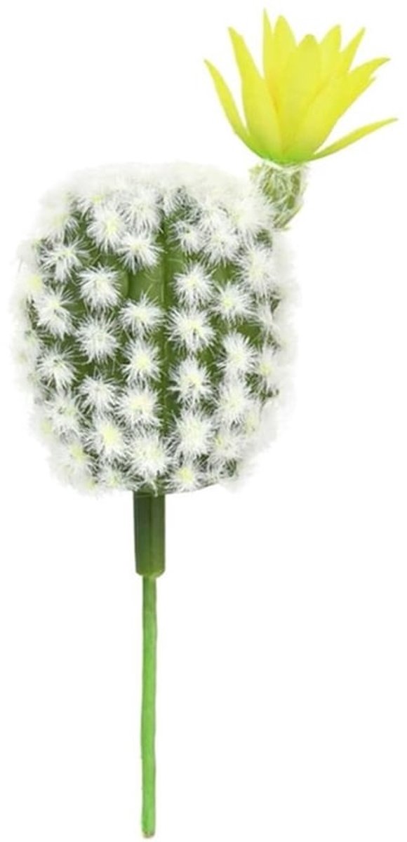 Kunstmatige Cactus Realistisch Uiterlijk - Nepplanten voor Binnen - Decoratie voor Kantoor - Kunstplant voor Thuis - Kunststof - Totale Lengte 13 cm - Nepplant