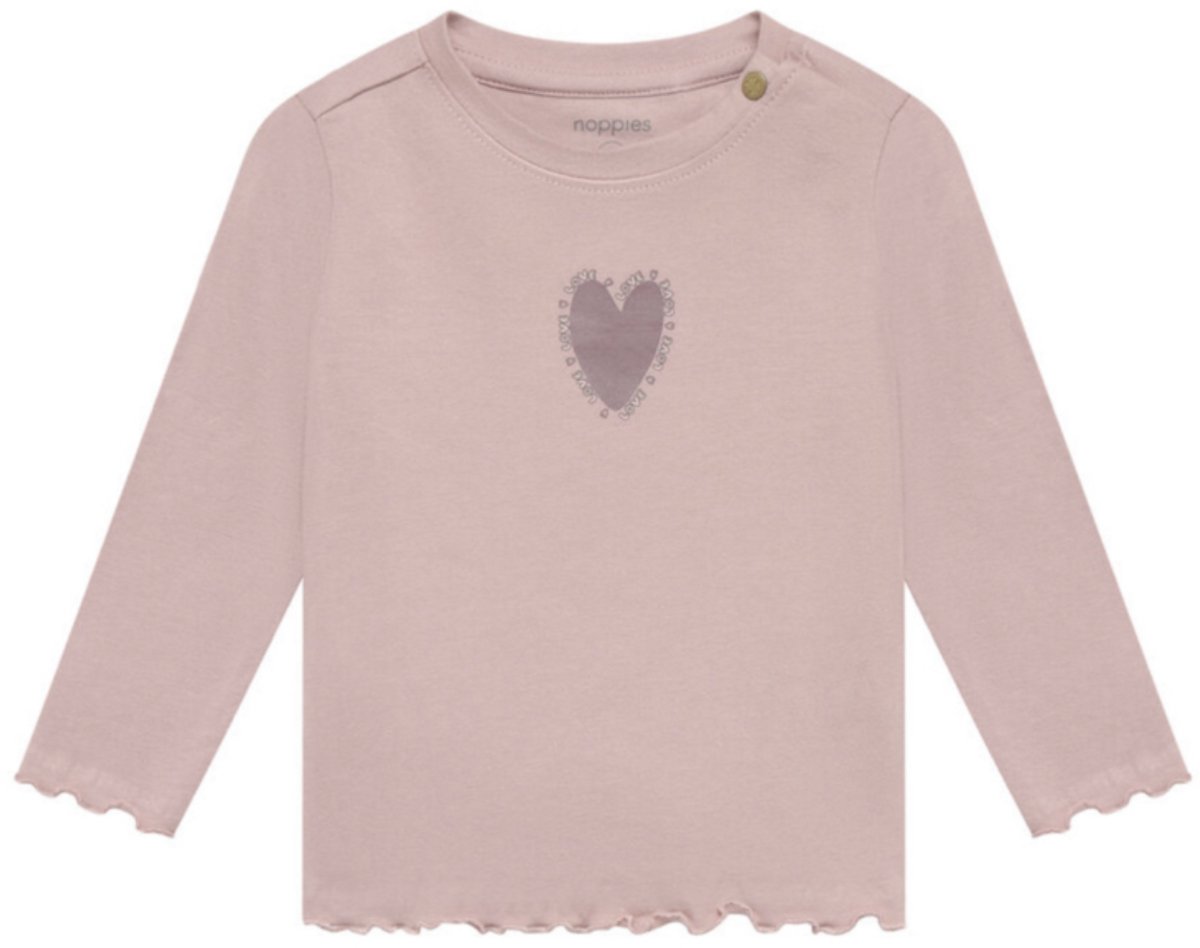 Noppies - T-shirt - Longsleeve - Hartjes - Maat 50