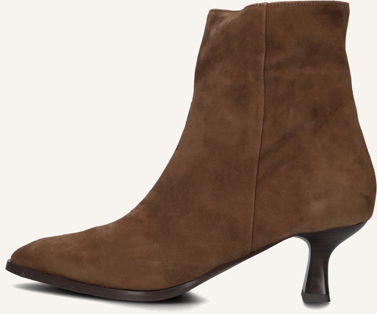 Notre-V 85936 Enkellaarsjes - Enkelboots met rits - Dames - Bruin - Maat 42