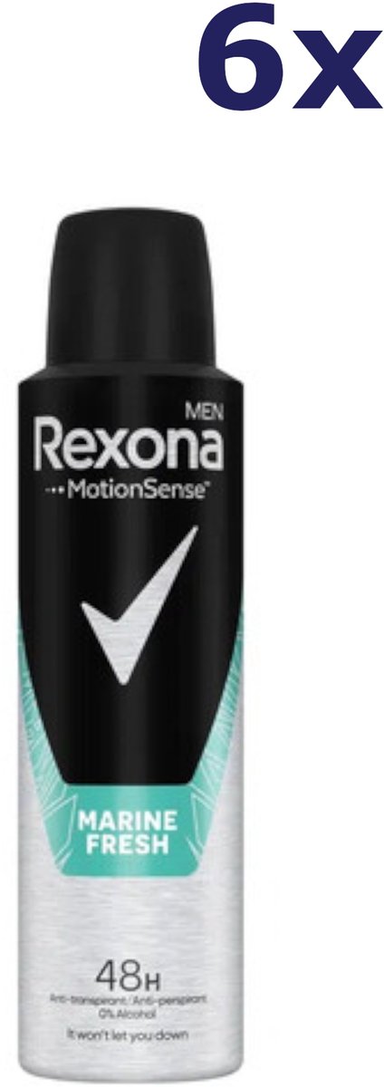 Rexona Men Marine Fresh 6x 150 ml – Voordeelverpakking