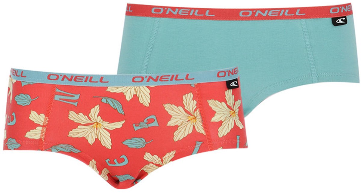 O'Neill Dames Ondergoed | Hipster | Beach Flower | Merk: O’Neill | Kleur: Blauw | Maat: S T/M Xl | 6 Pack